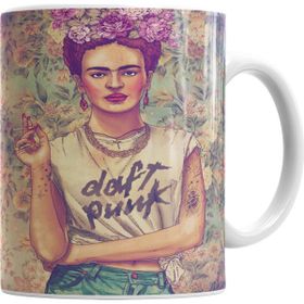 Baskı Dükkanı KB7281 Frida Kahlo Daft Punk Porselen Kupa Bardak