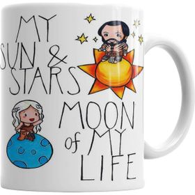 Baskı Dükkanı KB7332 My Sun Stars Moon Of My Life Porselen Kupa Bardak