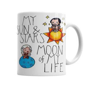 Baskı Dükkanı KB7332 My Sun Stars Moon Of My Life Porselen Kupa Bardak