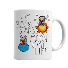 Baskı Dükkanı KB7332 My Sun Stars Moon Of My Life Porselen Kupa Bardak