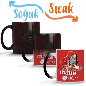 Baskı Dükkanı KB7353 Matte Lion Porselen Kupa Bardak