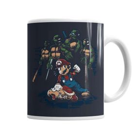 Baskı Dükkanı KB7357 Mario X Tartarugas Porselen Kupa Bardak