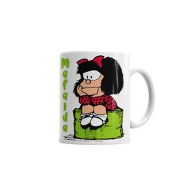 Baskı Dükkanı KB7359 Mafalda Düşünceli Porselen Kupa Bardak