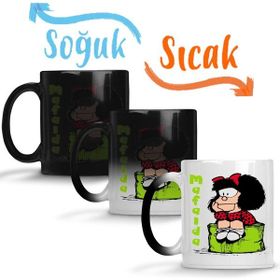 Baskı Dükkanı KB7359 Mafalda Düşünceli Porselen Kupa Bardak