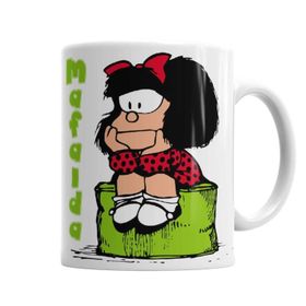 Baskı Dükkanı KB7359 Mafalda Düşünceli Porselen Kupa Bardak