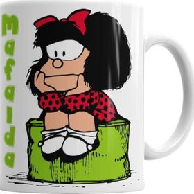 Baskı Dükkanı KB7359 Mafalda Düşünceli Porselen Kupa Bardak