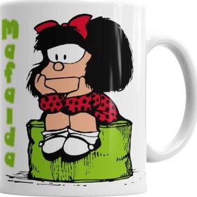 Baskı Dükkanı KB7359 Mafalda Düşünceli Porselen Kupa Bardak