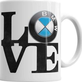 Baskı Dükkanı KB7361 Love Bmw Aşk Bmw Porselen Kupa Bardak