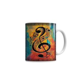 Baskı Dükkanı KB7362 Lota Sol Anahtarı Müzik Porselen Kupa Bardak