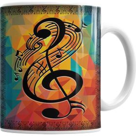 Baskı Dükkanı KB7362 Lota Sol Anahtarı Müzik Porselen Kupa Bardak