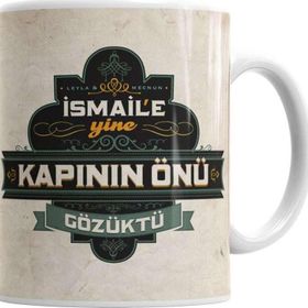 Baskı Dükkanı KB7366 Leyla Ile Mecnun Ismaile Yine Kapının Önü Gözüktü Kupa Bardak