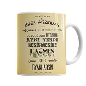 Baskı Dükkanı KB7369 Leyla Ile Mecnun Algılamama Isyanı Porselen Kupa Bardak