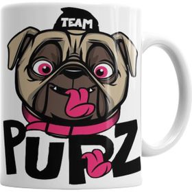 Baskı Dükkanı KB7389 Kukla Köpek Pug Porselen Kupa Bardak