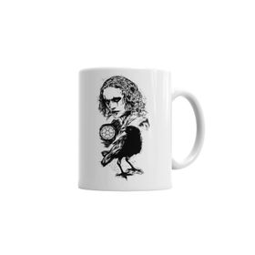 Baskı Dükkanı KB7439 The Crow Face Porselen Kupa Bardak
