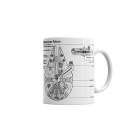 Baskı Dükkanı KB7454 Star Wars Melennium Falcon Porselen Kupa Bardak