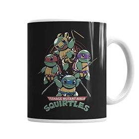 Baskı Dükkanı KB7456 Squirtles Ninja Kaplubağlar Porselen Kupa Bardak