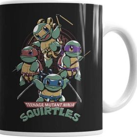 Baskı Dükkanı KB7456 Squirtles Ninja Kaplubağlar Porselen Kupa Bardak