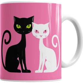 Baskı Dükkanı KB7466 Sevimli Kediler Cats Porselen Kupa Bardak