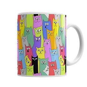 Baskı Dükkanı KB7466 Sevimli Kediler Cats Porselen Kupa Bardak