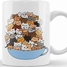Baskı Dükkanı KB7466 Sevimli Kediler Cats Porselen Kupa Bardak