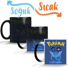 Baskı Dükkanı KB7489 Pokemon Go Team Mystic Porselen Kupa Bardak