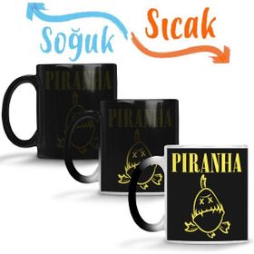 Baskı Dükkanı KB7491 Piranha Pirana Pıranha Porselen Kupa Bardak