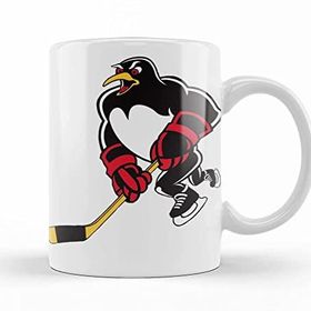 Baskı Dükkanı KB7510 Black Pittsburgh Penguins Porselen Kupa Bardak