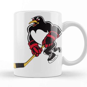 Baskı Dükkanı KB7510 Black Pittsburgh Penguins Porselen Kupa Bardak