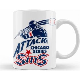 Baskı Dükkanı KB7574 Attack Chicago Series Sins Logo Porselen Kupa Bardak