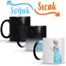 Baskı Dükkanı KB7583 Anna Frozen Fever Elsa Frozen Porselen Kupa Bardak