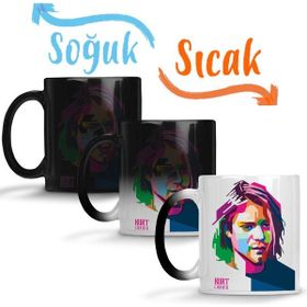 Baskı Dükkanı KB768 Kurt Cobain Porselen Kupa Bardak