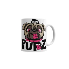 Baskı Dükkanı KB776 Kukla Köpek Pug Porselen Kupa Bardak