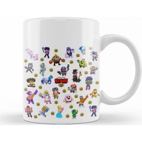 Baskı Dükkanı KB7794 Brawl Stars Büyük Yıldızlar Porselen Kupa Bardak