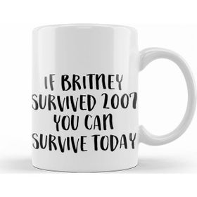Baskı Dükkanı KB7827 Britney Survived Porselen Kupa Bardak
