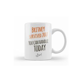 Baskı Dükkanı KB7827 Britney Survived Porselen Kupa Bardak