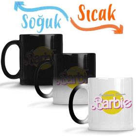 Baskı Dükkanı KB7962 Barbie Logo Porselen Kupa Bardak