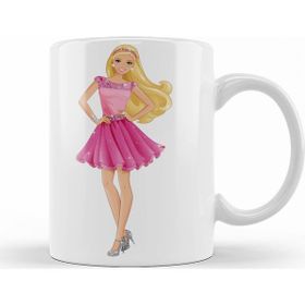 Baskı Dükkanı KB7966 Barbie Porselen Kupa Bardak