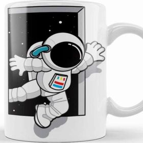Baskı Dükkanı KB7974 Astronaut Porselen Kupa Bardak