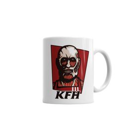 Baskı Dükkanı KB798 Kentucky Fried Human Attack Of Titan Porselen Kupa Bardak