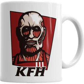 Baskı Dükkanı KB798 Kentucky Fried Human Attack Of Titan Porselen Kupa Bardak