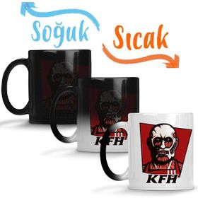 Baskı Dükkanı KB798 Kentucky Fried Human Attack Of Titan Porselen Kupa Bardak