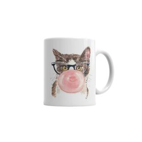 Baskı Dükkanı KB800 Kedi Sakız Cat Porselen Kupa Bardak