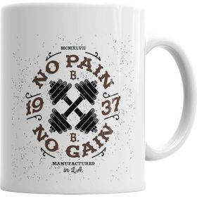 Baskı Dükkanı KB811 No Pain No Gain Porselen Kupa Bardak