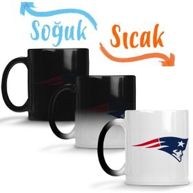 Baskı Dükkanı KB821 Nfl New England Patriots Porselen Kupa Bardak