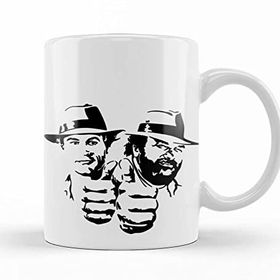 Baskı Dükkanı KB8308 Bud Spencer And Terence Hıll Porselen Kupa Bardak