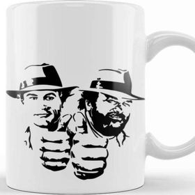 Baskı Dükkanı KB8308 Bud Spencer And Terence Hıll Porselen Kupa Bardak