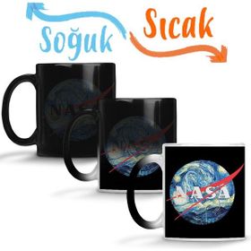 Baskı Dükkanı KB832 Nasa Logosu Porselen Kupa Bardak
