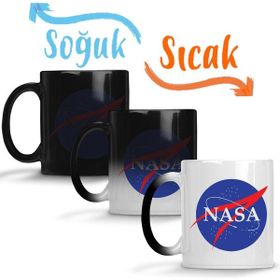 Baskı Dükkanı KB832 Nasa Logosu Porselen Kupa Bardak