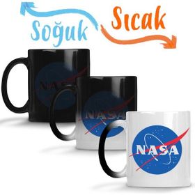 Baskı Dükkanı KB832 Nasa Logosu Porselen Kupa Bardak