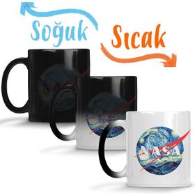 Baskı Dükkanı KB832 Nasa Logosu Porselen Kupa Bardak